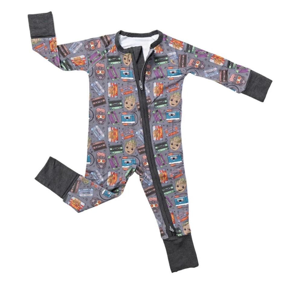 Ellie Sue Guardians Of The Galaxy Bamboo Zipper Romper Baby Size 6-12 Month New